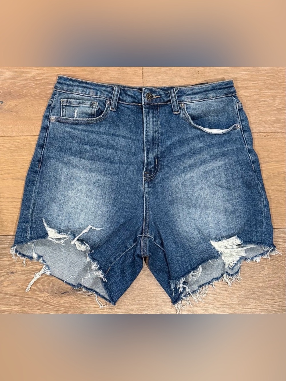 RISEN Los Angeles Distressed Denim Jean Shorts Size L